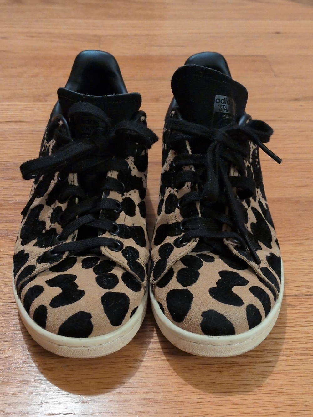 adidas Leopard Print Suede Sneakers - Tan & Black